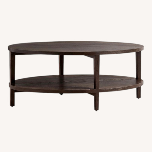 Used Crate & Barrel Clairemont Dark Brown Coffee Table for sale on AptDeco