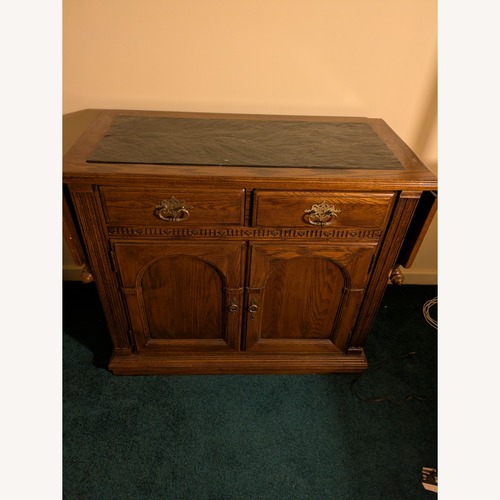 Used Ethan Allen Dark Brown Wood Dresser for sale on AptDeco