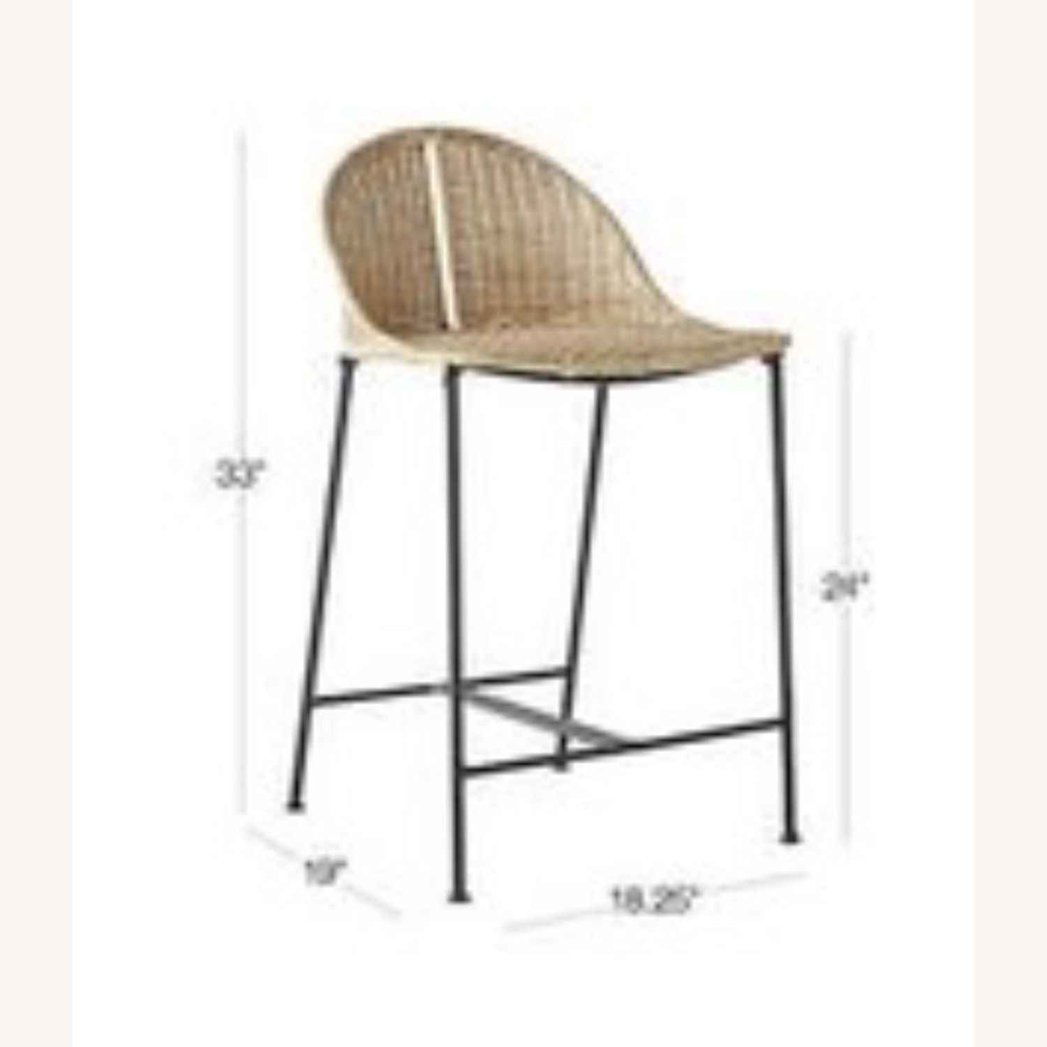 CB2 Cesta Rattan Counter Stools - image-3