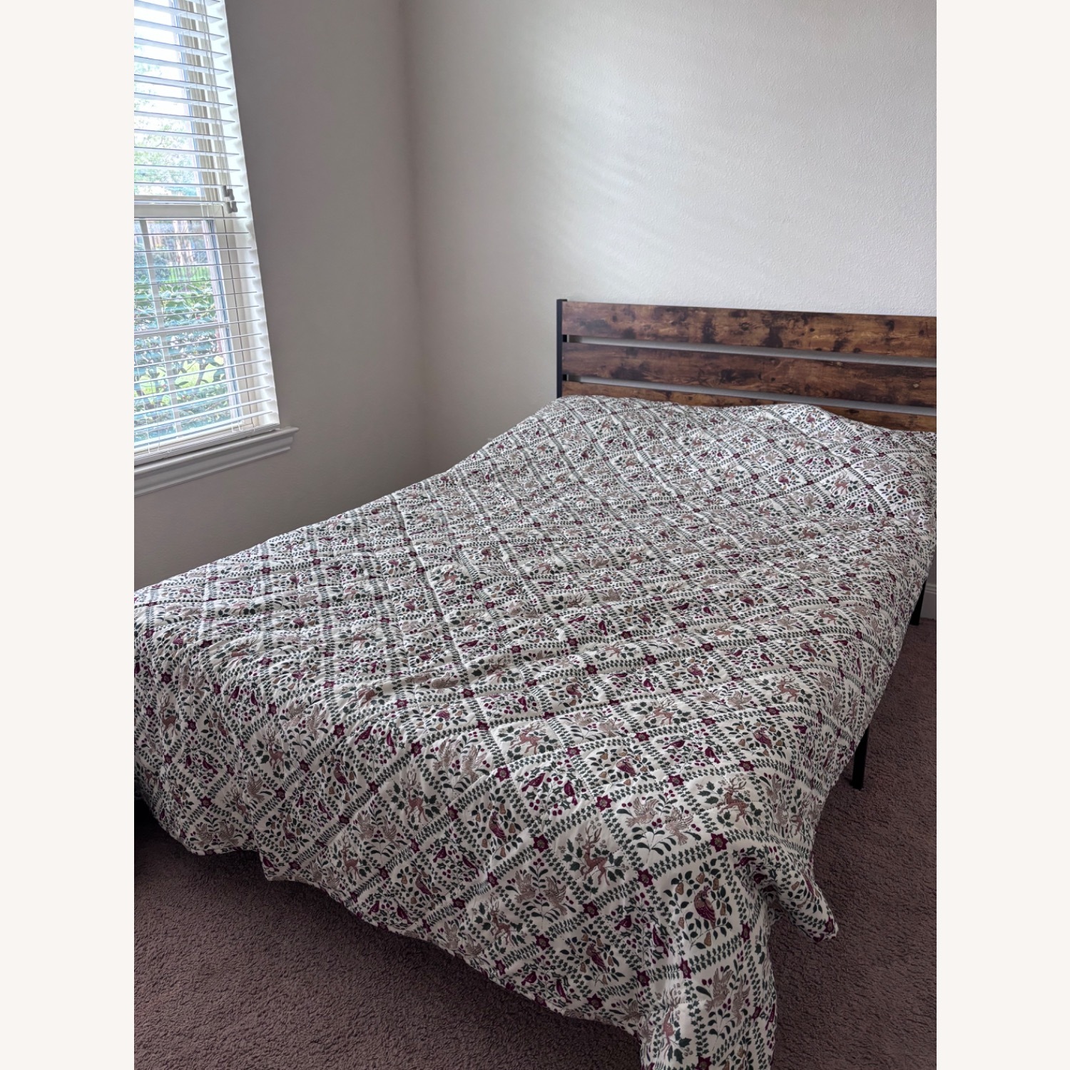 Dark Brown Metal Twin Bed - image-2