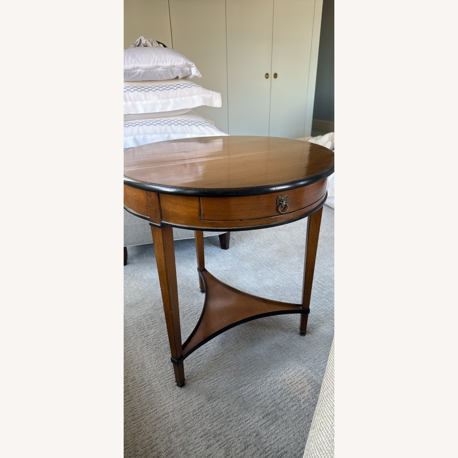 Round “de bournais” Wood Side Table - image-2