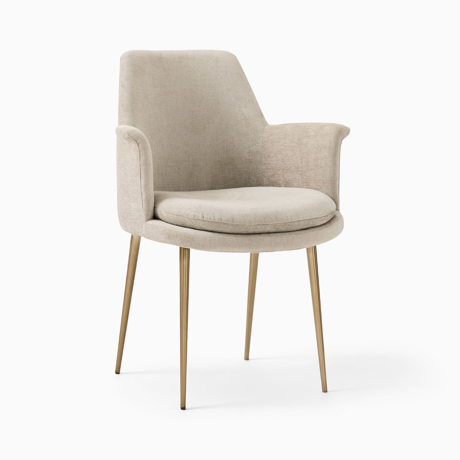 West Elm Finley Natural Fabric Dining Chair - image-4