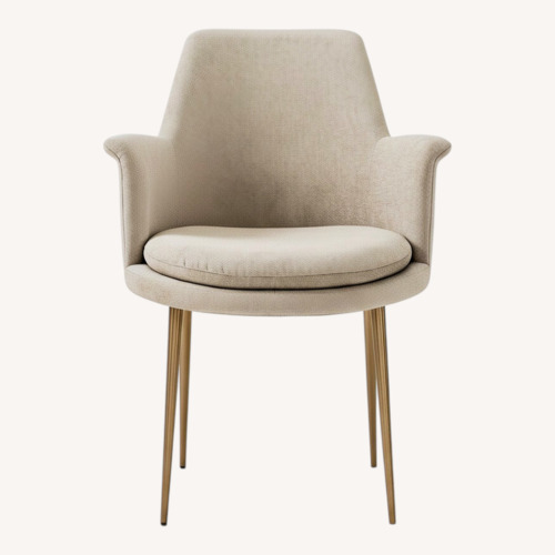 Used West Elm Finley Natural Fabric Dining Chair for sale on AptDeco