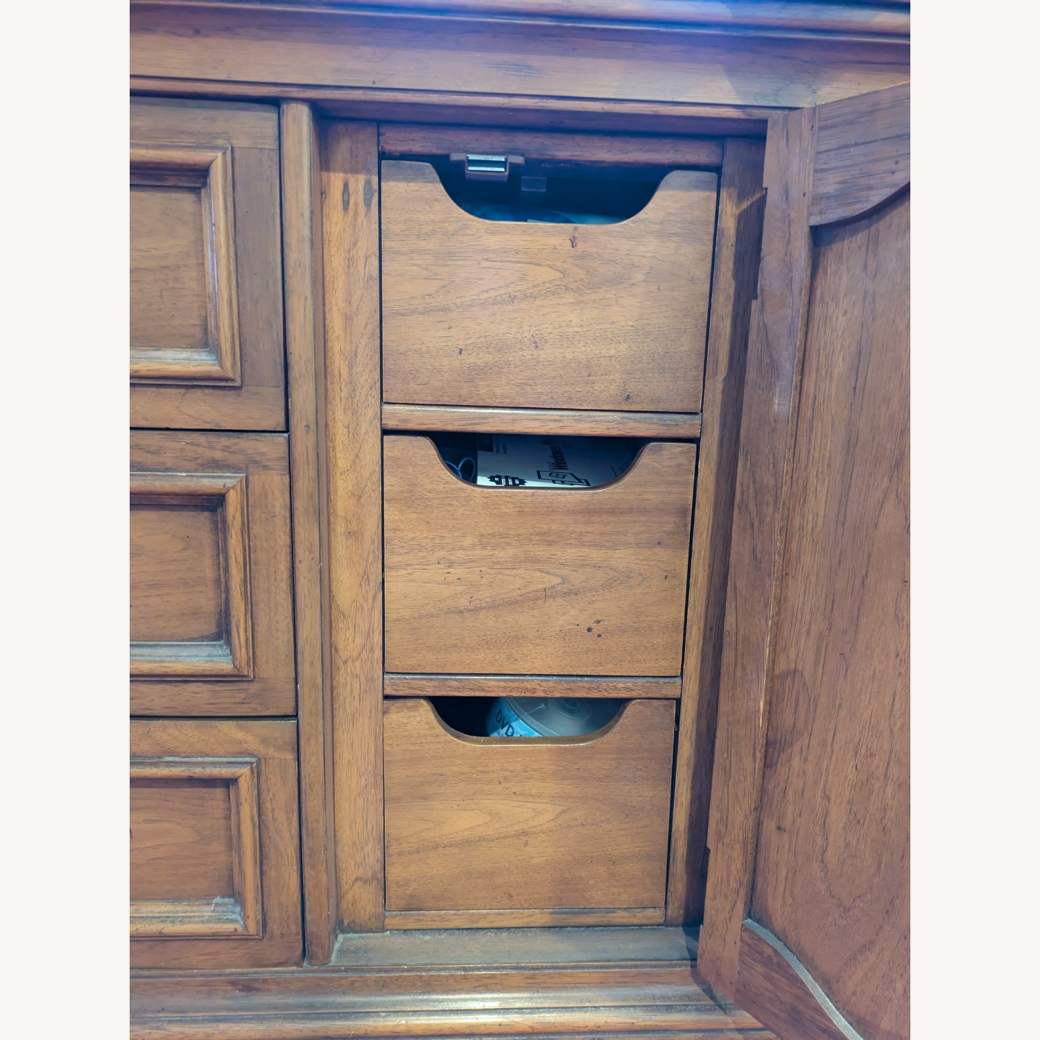 Vintage/Antique Dark Brown Wood Dresser - image-4