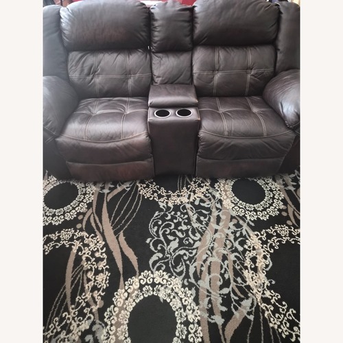 Used La-Z-Boy Dark Brown Leather Loveseat for sale on AptDeco