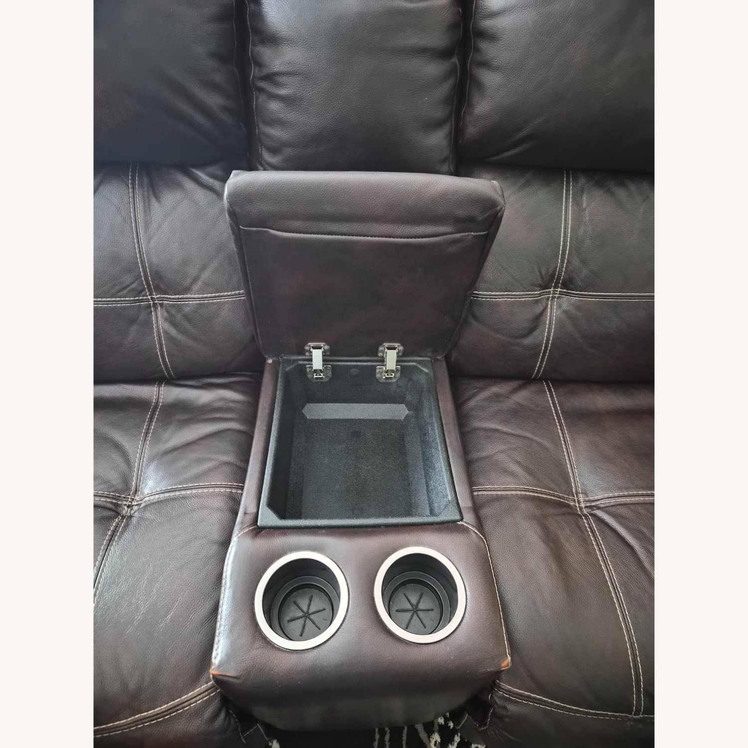 La-Z-Boy Dark Brown Leather Loveseat - image-4