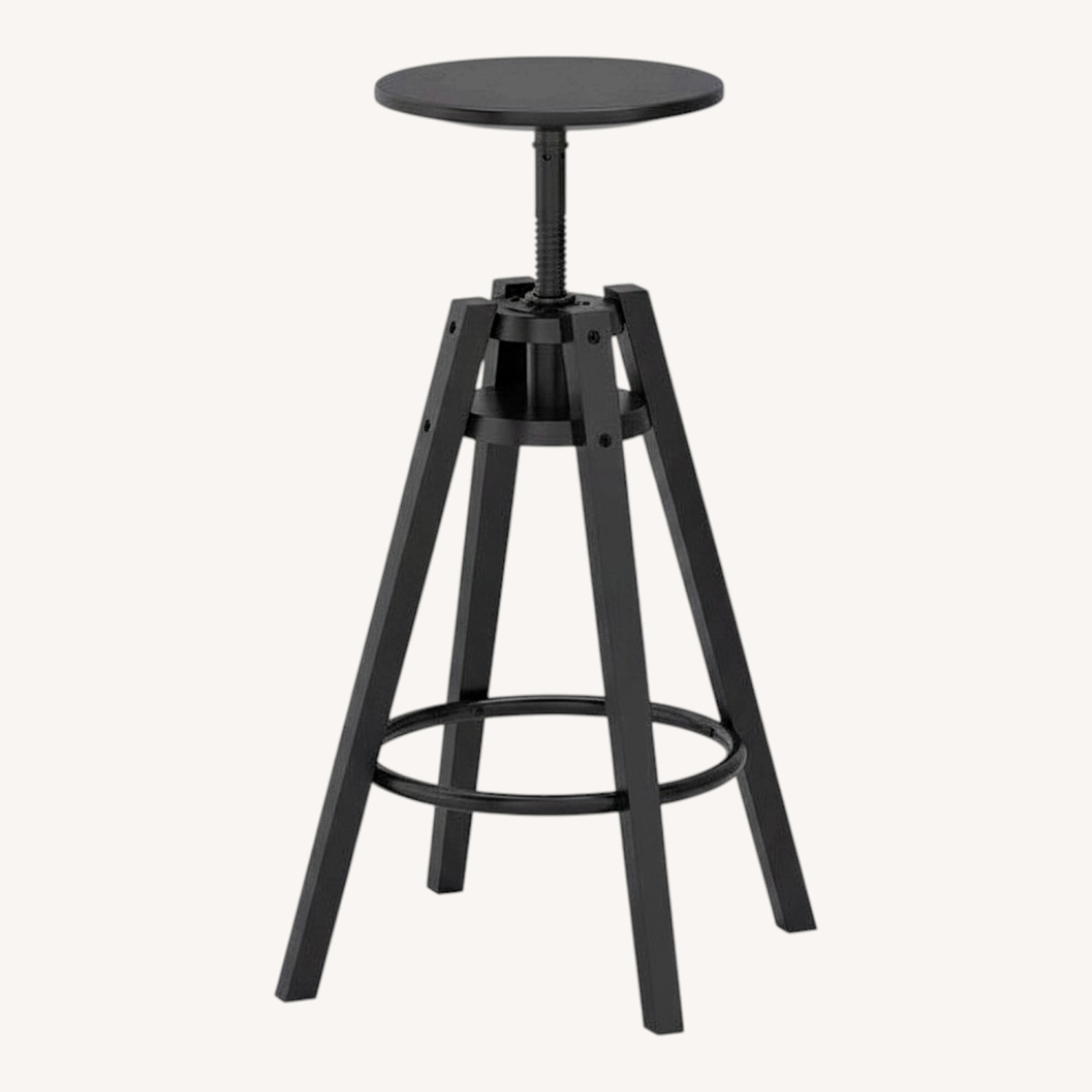IKEA Black Wood Stools 2 - image-0