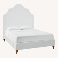 Serena and Lily Grey Upholstered Queen Bed