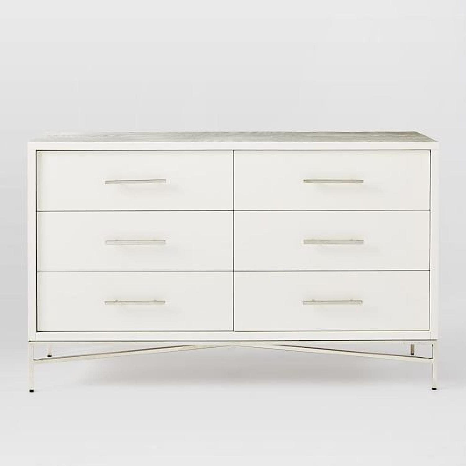 West Elm White Wood City Storage Dresser - image-1