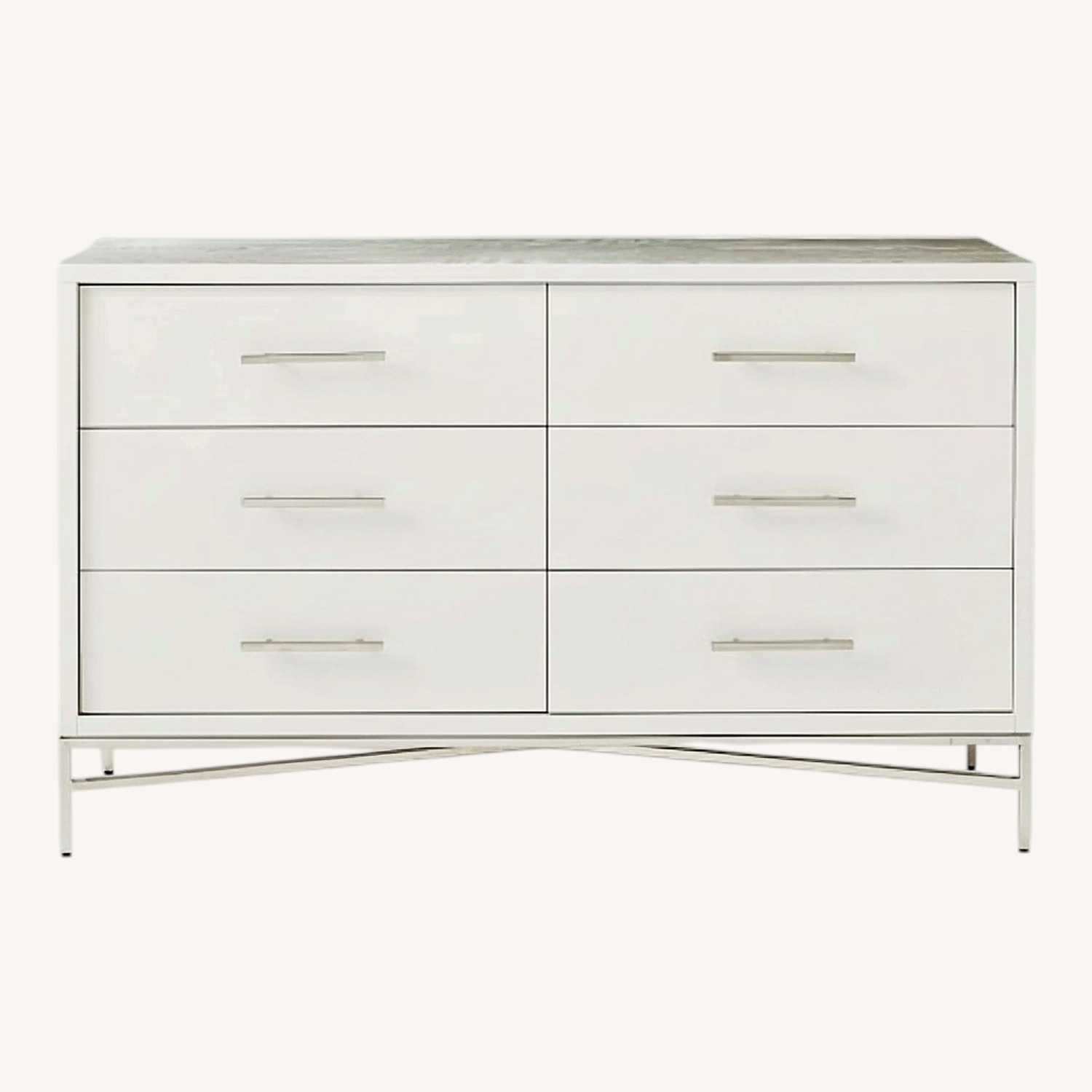 West Elm White Wood City Storage Dresser - image-0