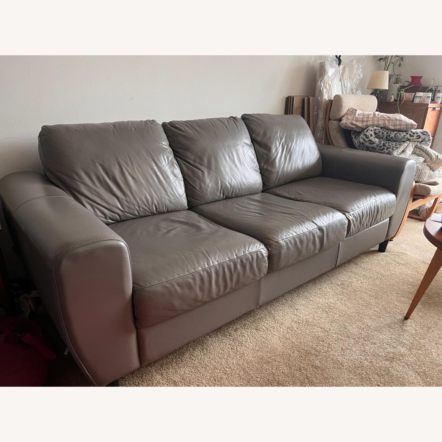 Raymour & Flanigan Dark Gray 3+ Seater Sofa - image-2
