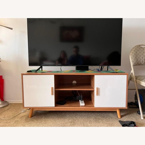 Used Wayfair White Wood Media Storage for sale on AptDeco