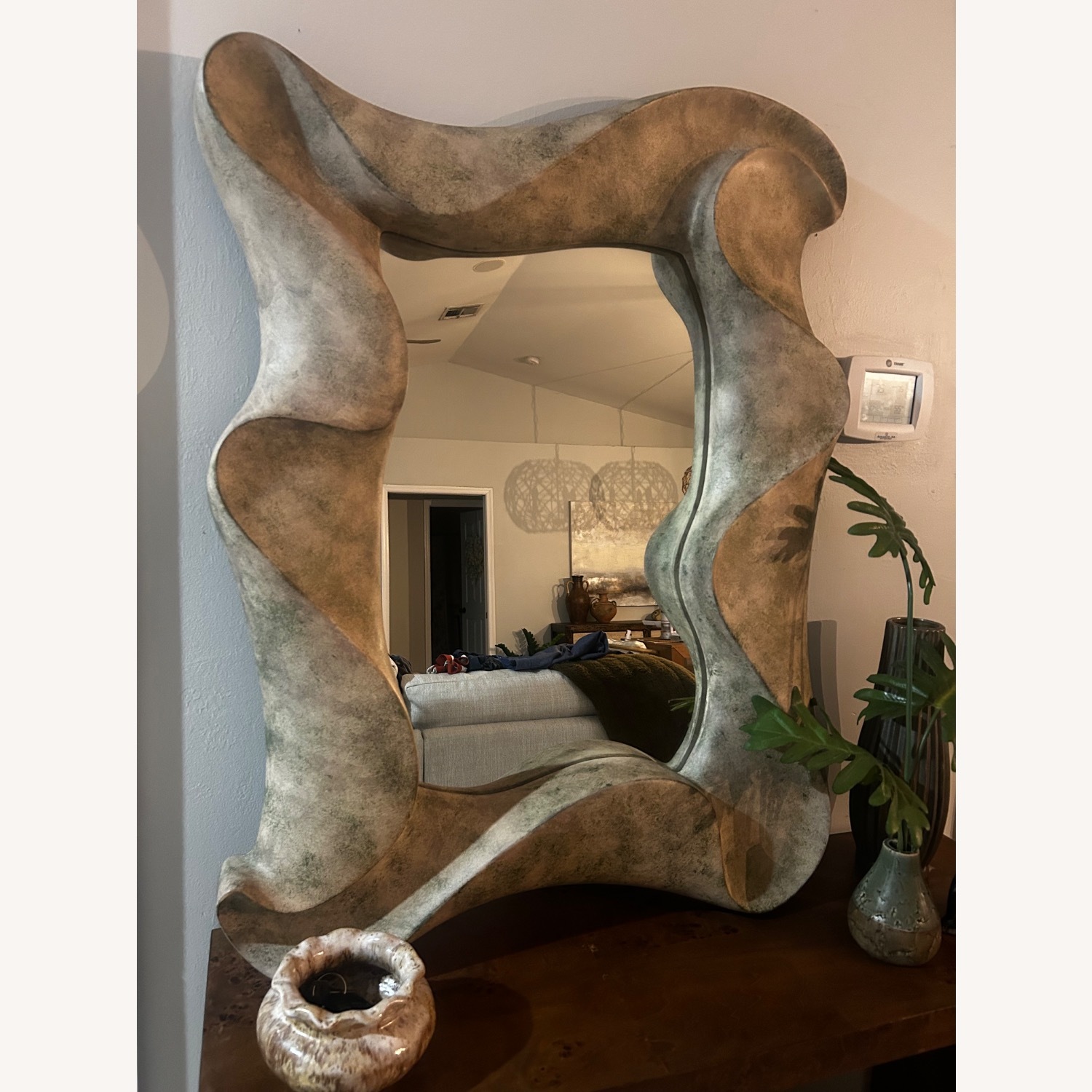  Vintage David Marshall Concrete Wall Mirror - image-2