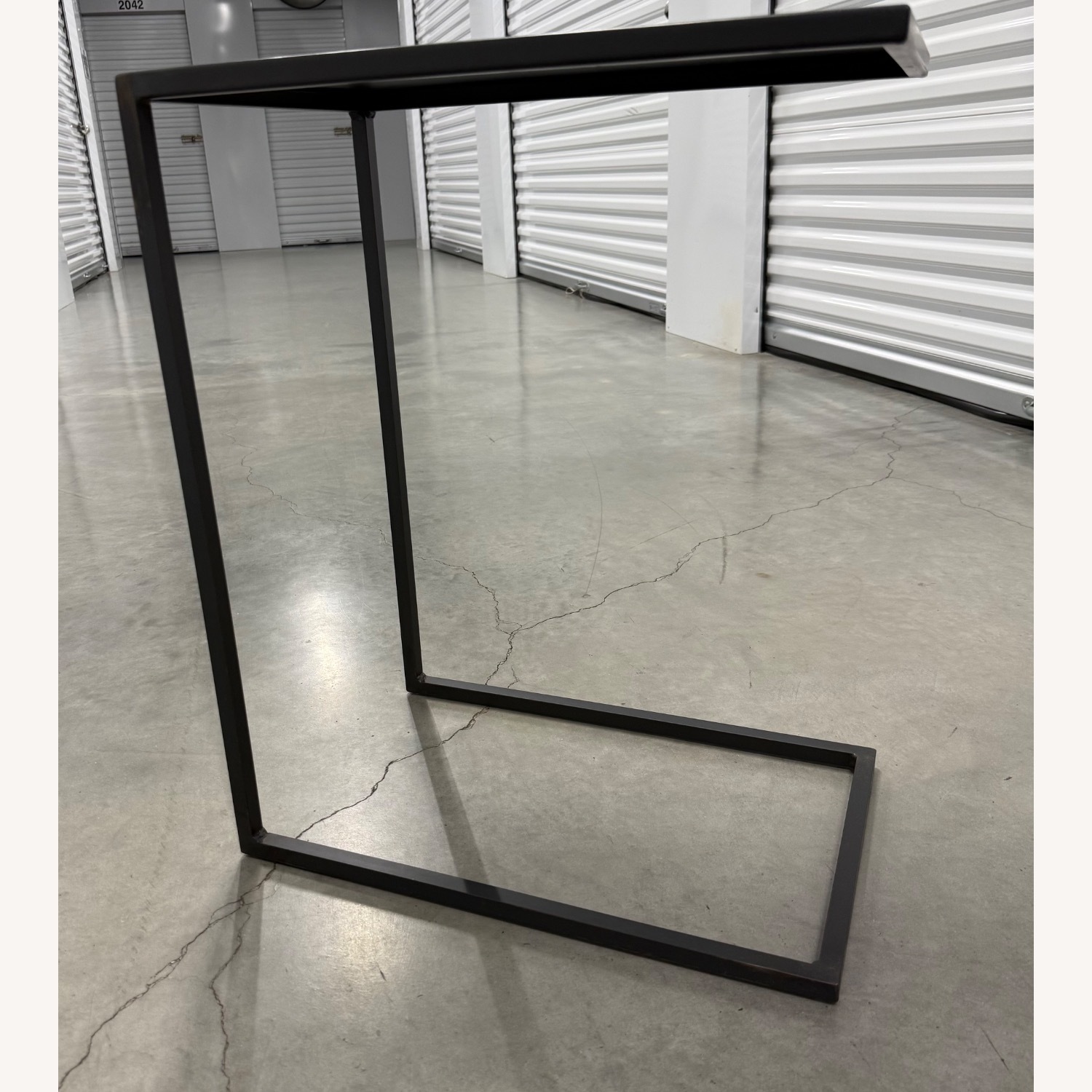 Room & Board Slim C-shaped Table in Natural Steel - image-2