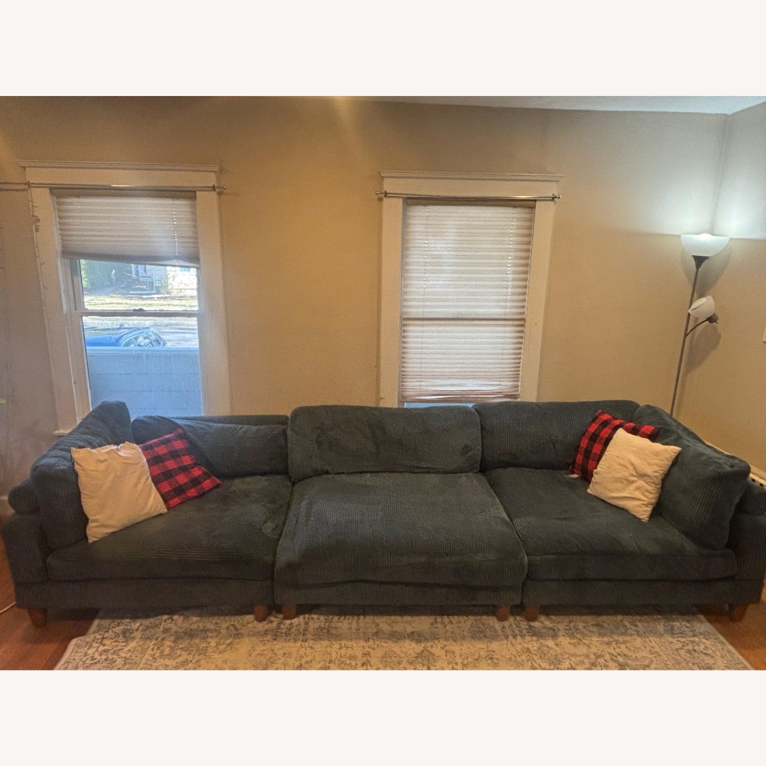 Wade Logan Blue Wood 3+ Piece Sectional - image-2