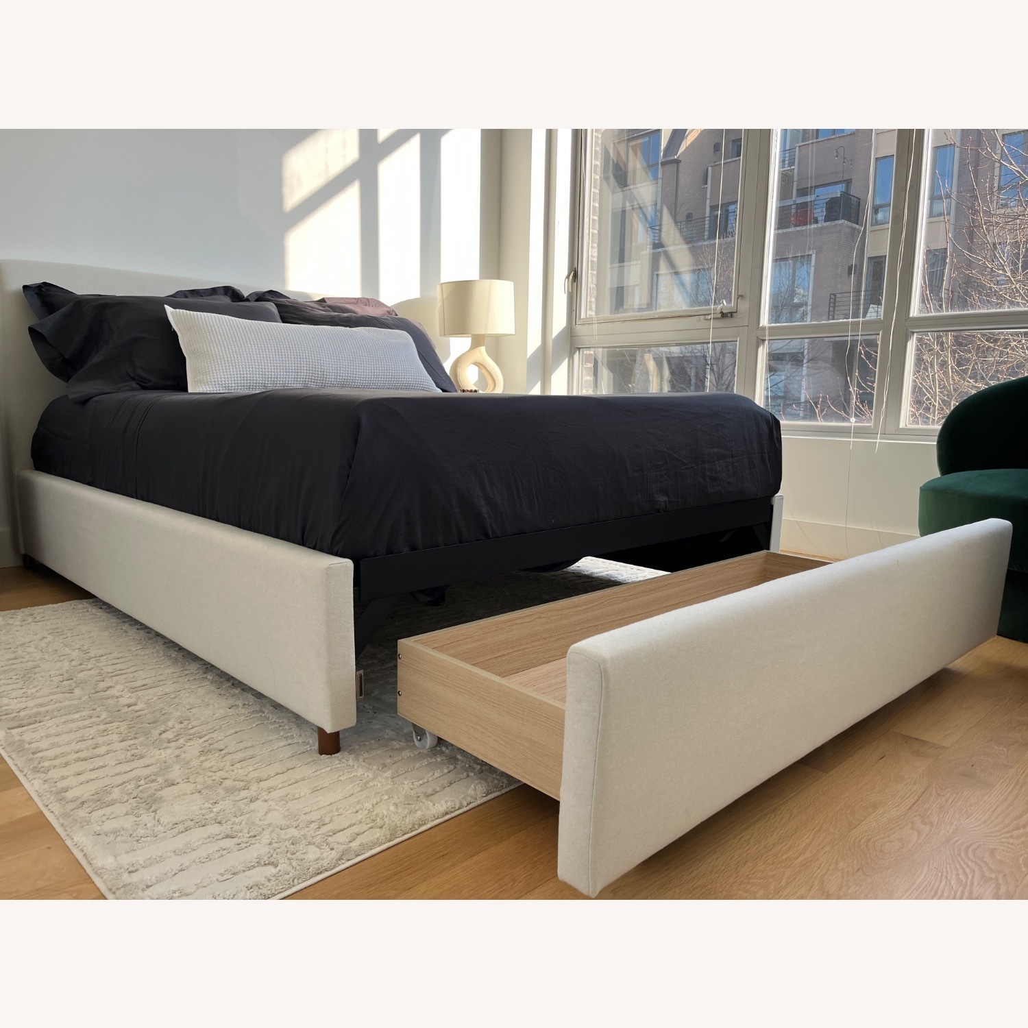 Silk & Snow, Bed Frame with Storage, Cloud - image-11