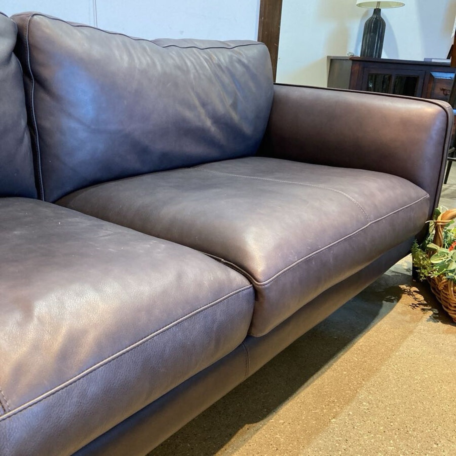 Copenhagen Italian Leather Empire Sofa - image-8