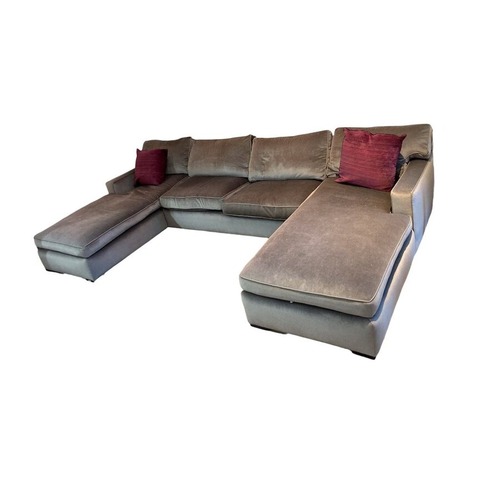 Used A. Rudin Custom Velvet Down-Filled Sectional for sale on AptDeco