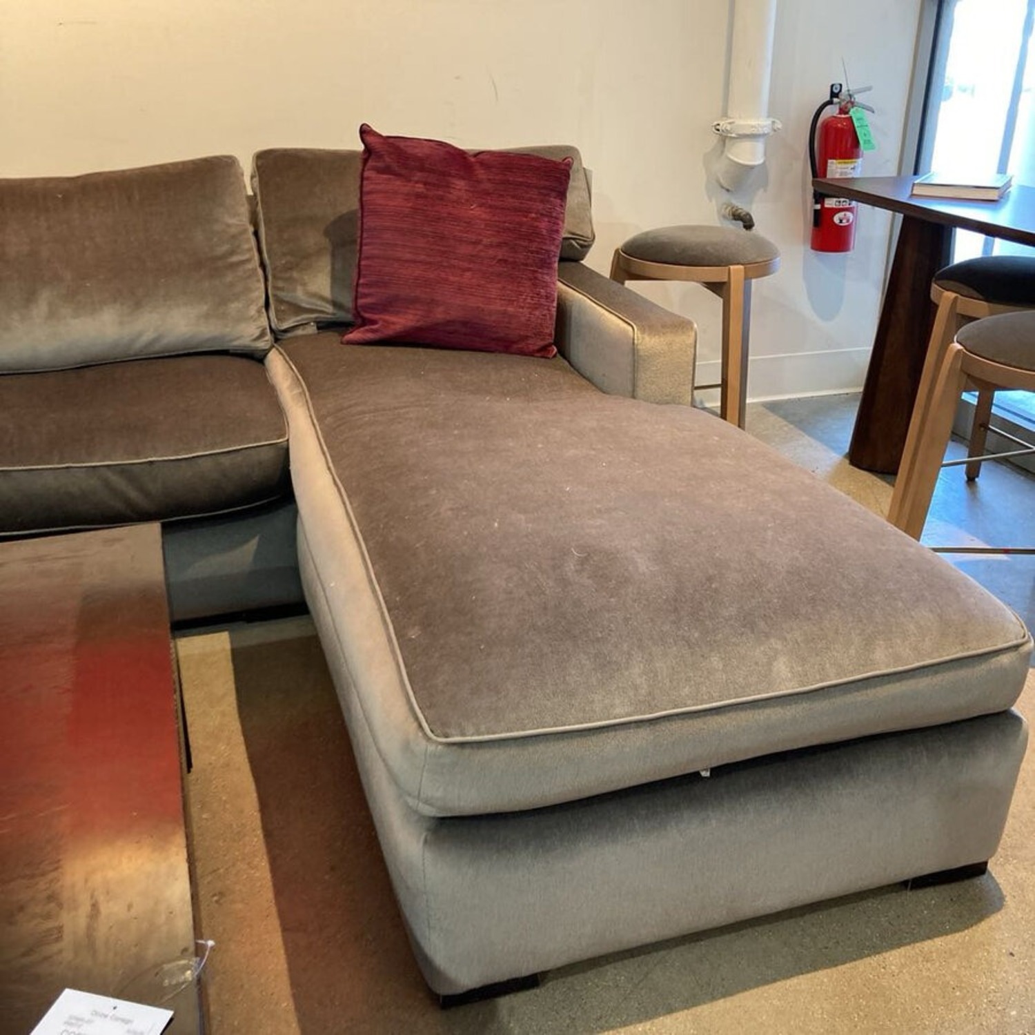 A. Rudin Custom Velvet Down-Filled Sectional - image-8