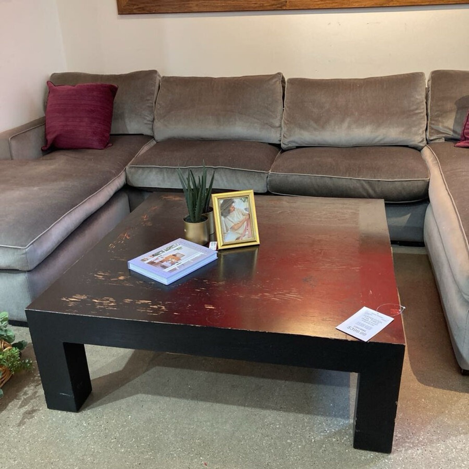 A. Rudin Custom Velvet Down-Filled Sectional - image-7