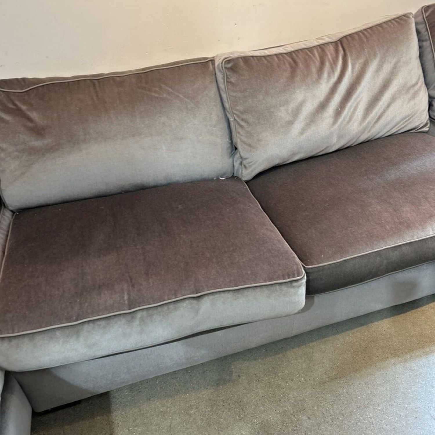 A. Rudin Custom Velvet Down-Filled Sectional - image-3