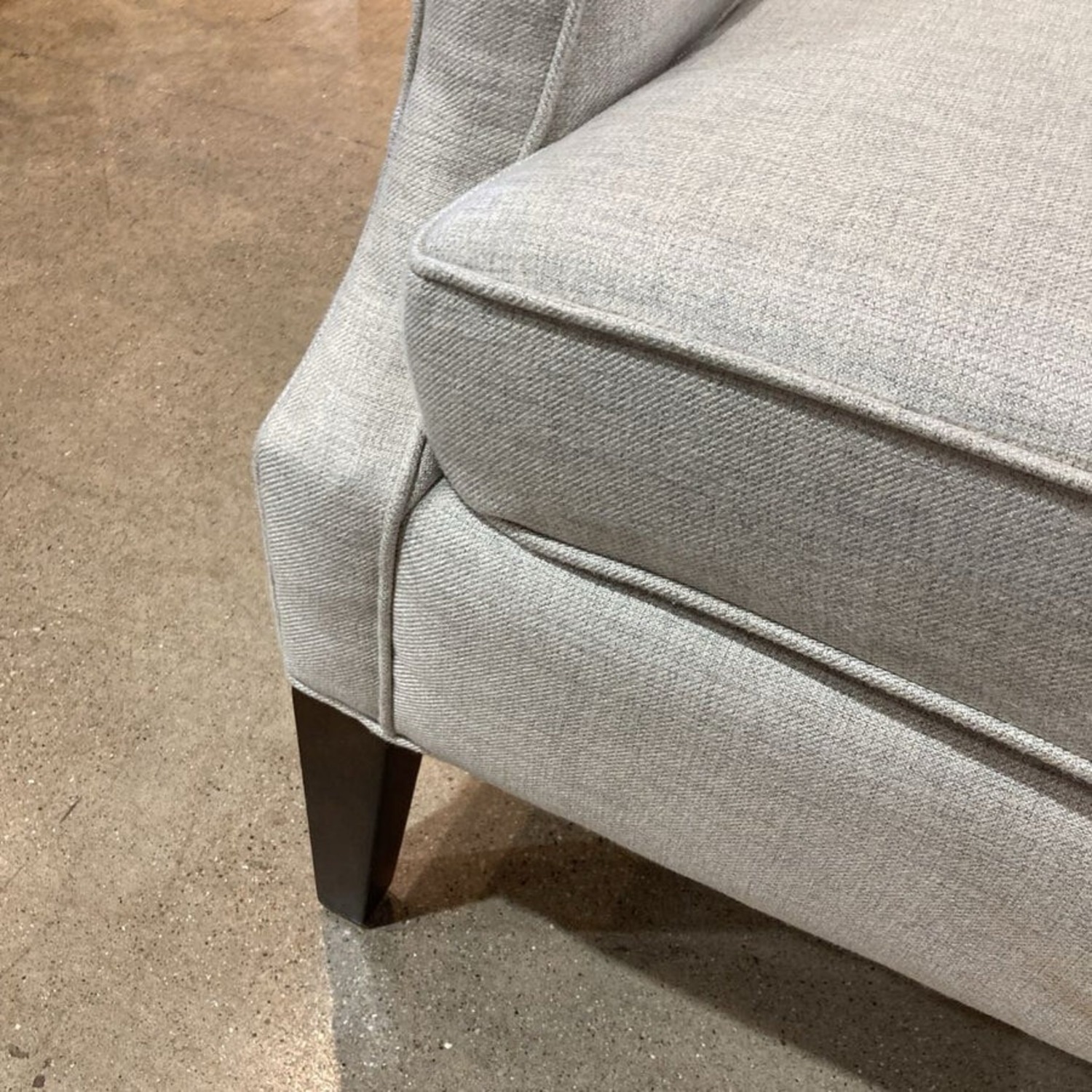 Linen Roll Arm Wide Back Chair Oatmeal - image-8