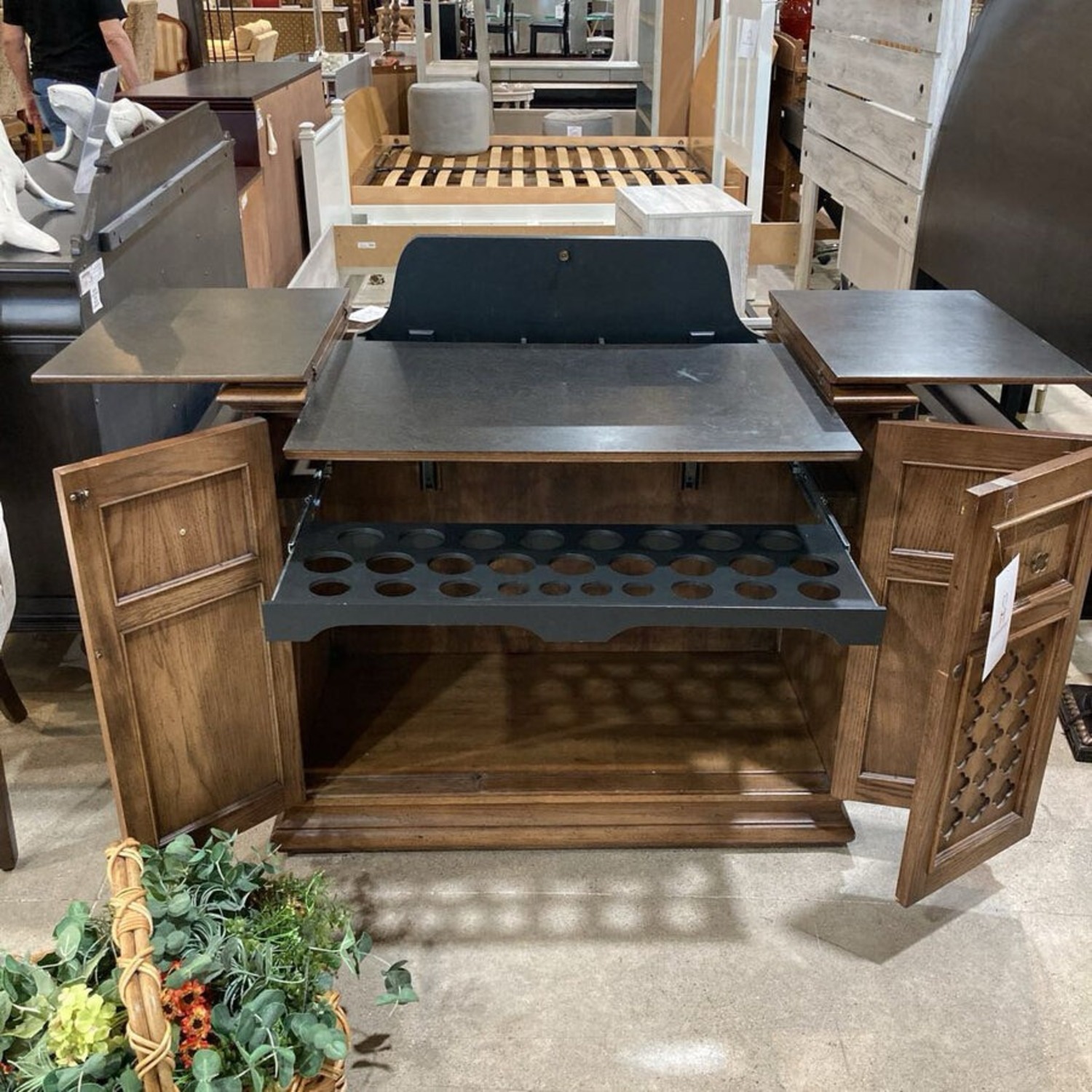 Mid-Century Flip Top Server Buffet - image-5