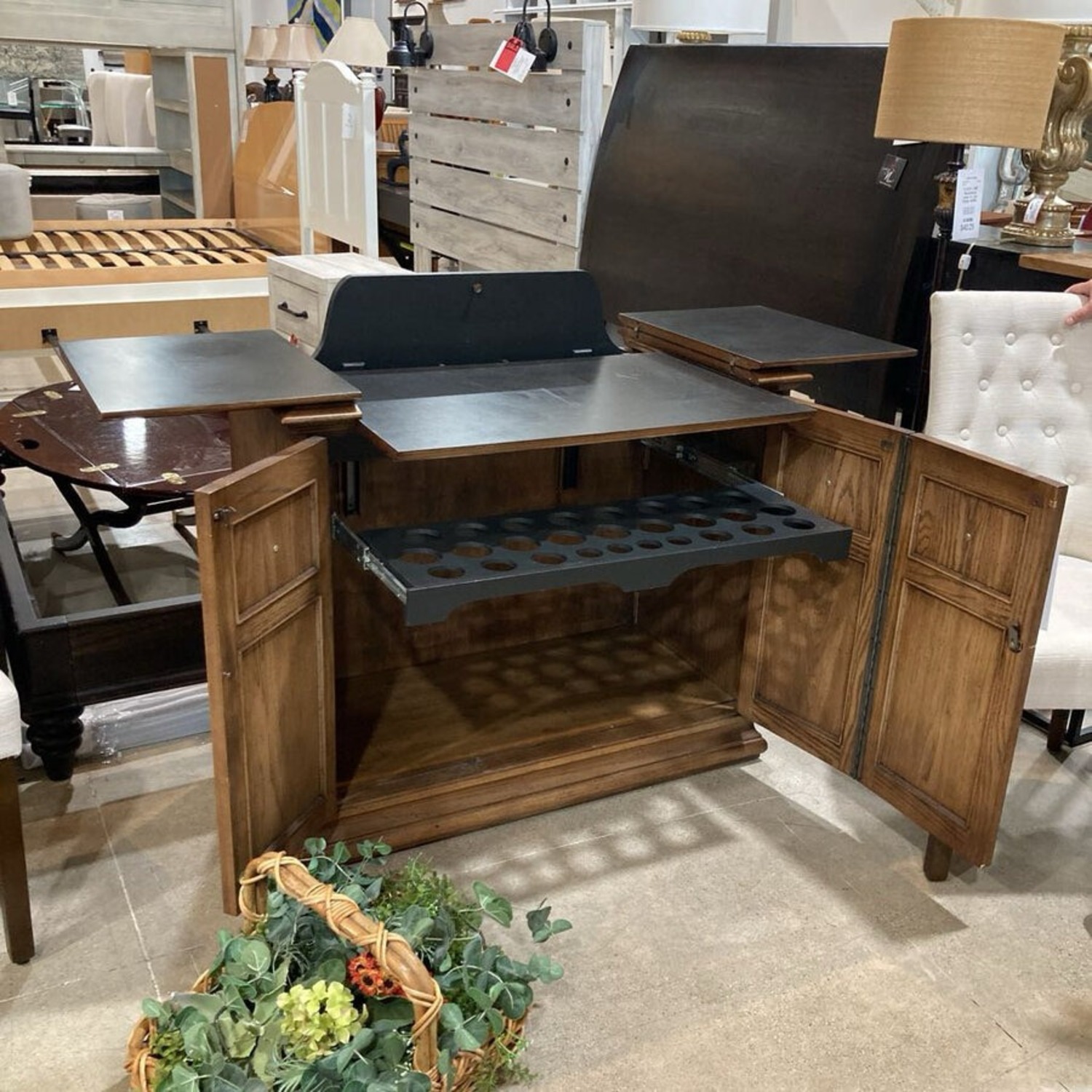 Mid-Century Flip Top Server Buffet - image-4