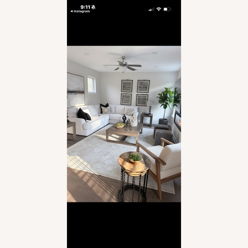 Used White Fabric 3+ Piece Sectional for sale on AptDeco