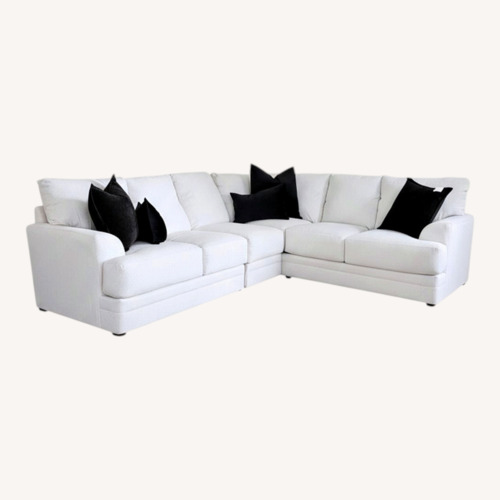 Used White Fabric 3+ Piece Sectional for sale on AptDeco