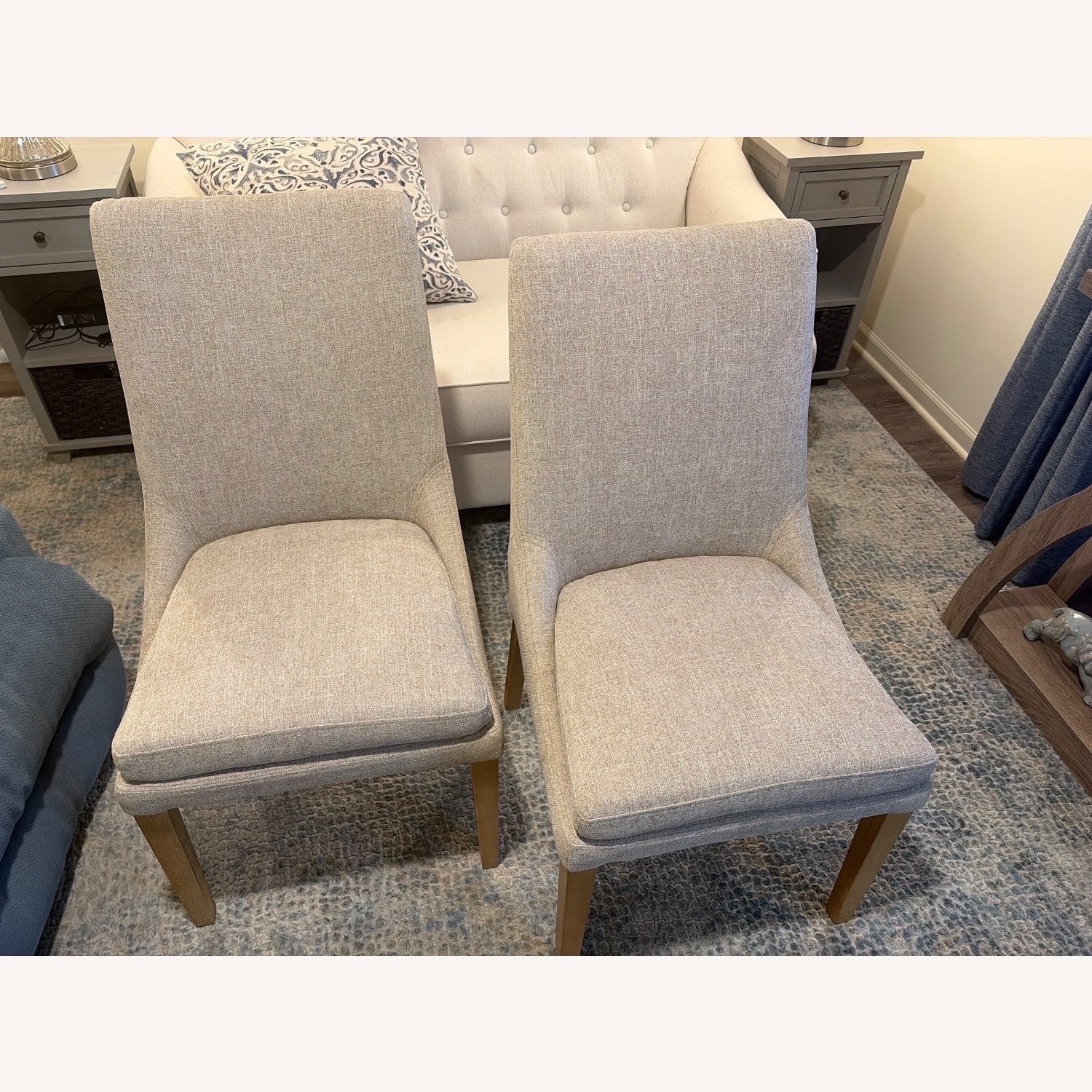 Taupe Polyurethane Accent Chairs - image-2