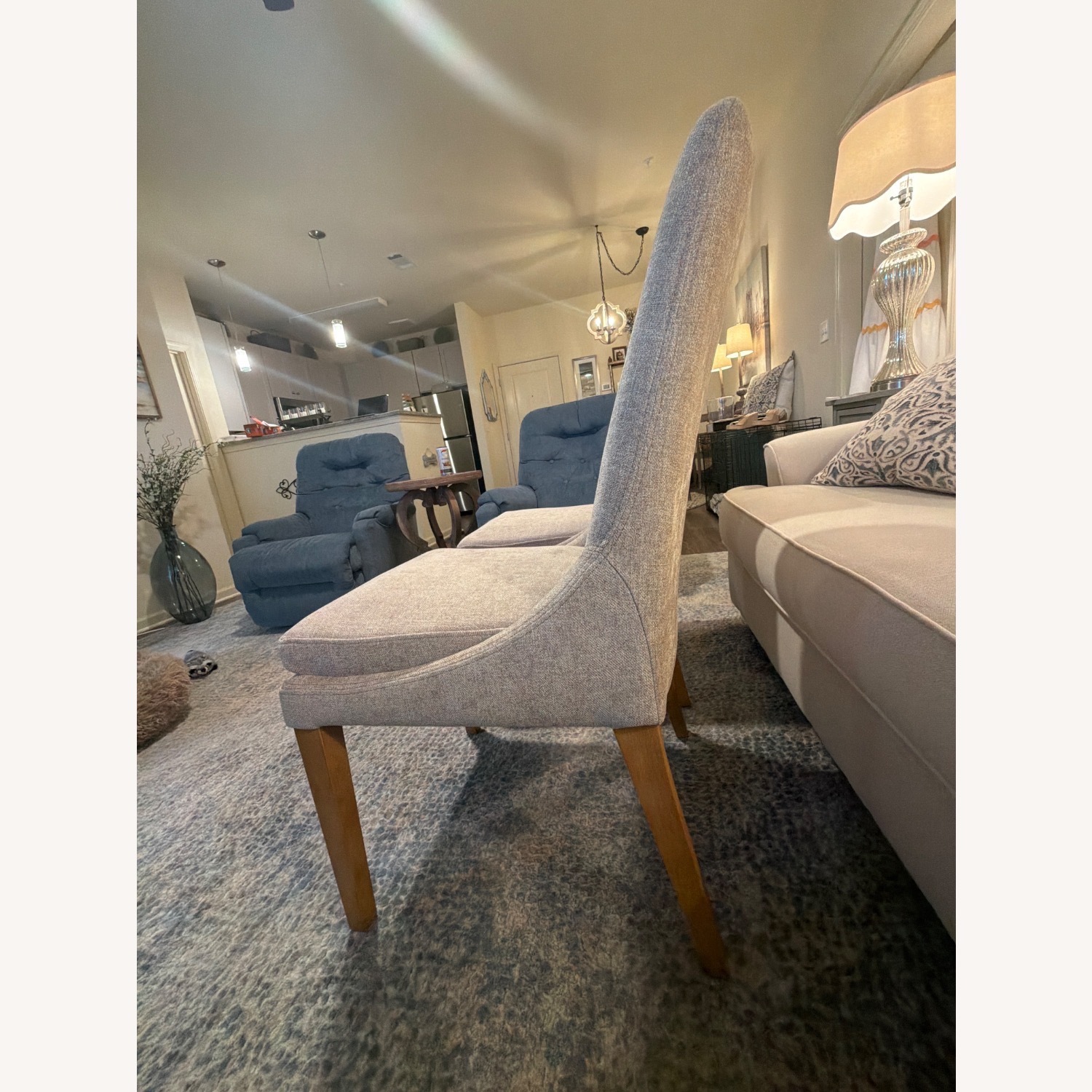 Taupe Polyurethane Accent Chairs - image-1