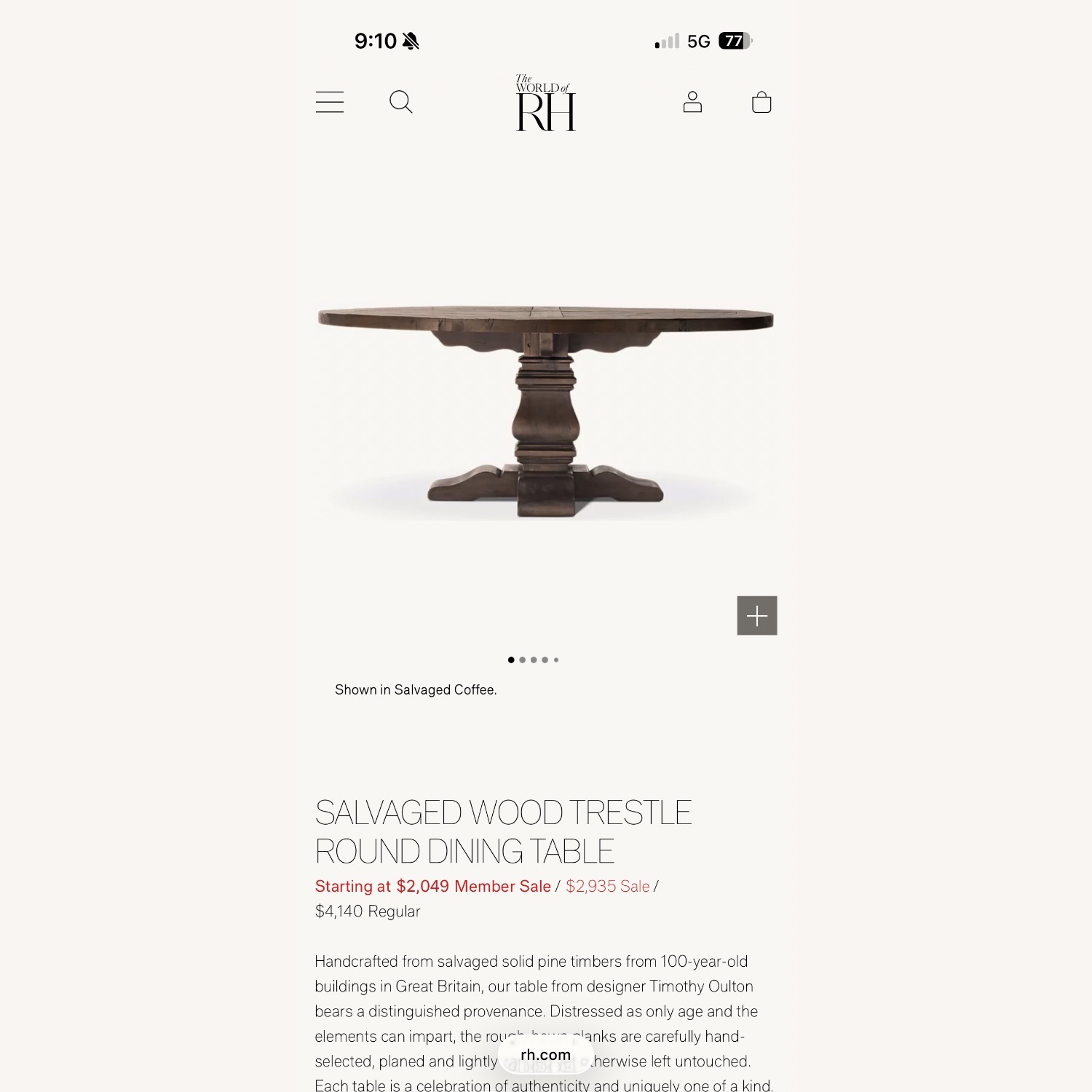 Restoration Hardware Light Gray Dining Sets - image-3