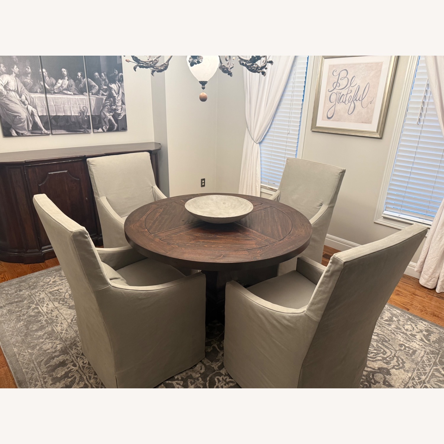 Restoration Hardware Light Gray Dining Sets - image-1