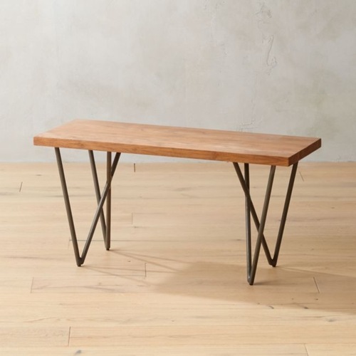Used CB2 Dylan Acacia Dinning Bench for sale on AptDeco