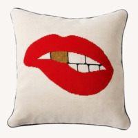 Jonathan Adler Lips Throw Pillow