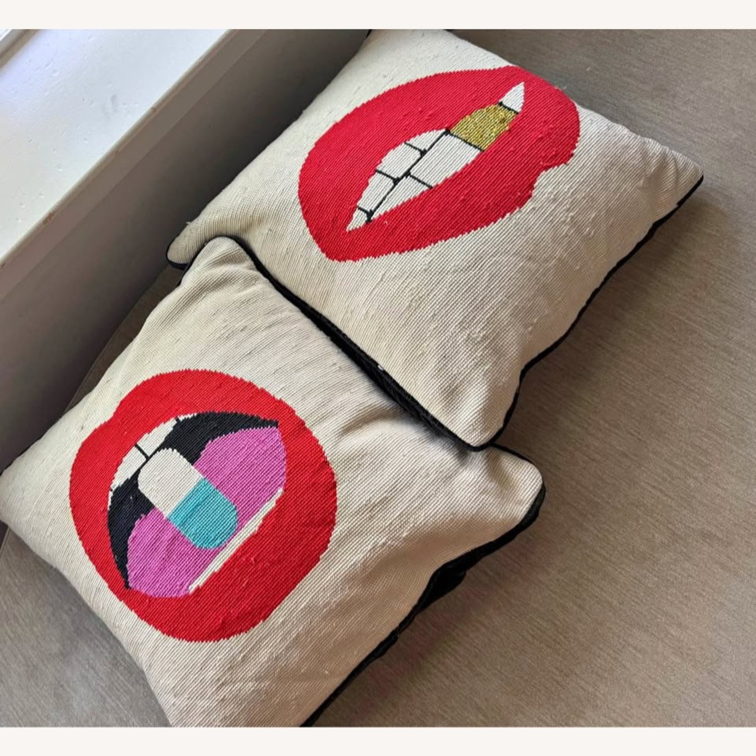 Jonathan Adler Lips Throw Pillow - image-1