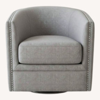 Domesis Light Gray Fabric Accent Chair