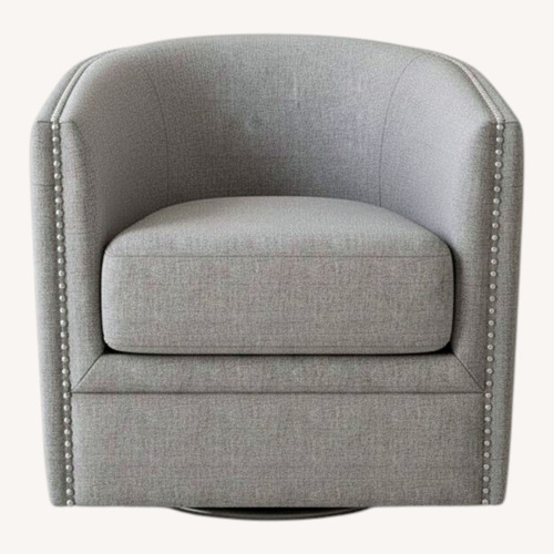 Used Domesis Light Gray Fabric Accent Chair for sale on AptDeco
