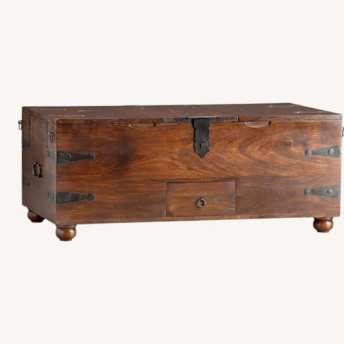 Used Crate & Barrel Taka Storage Trunk Coffee Table for sale on AptDeco