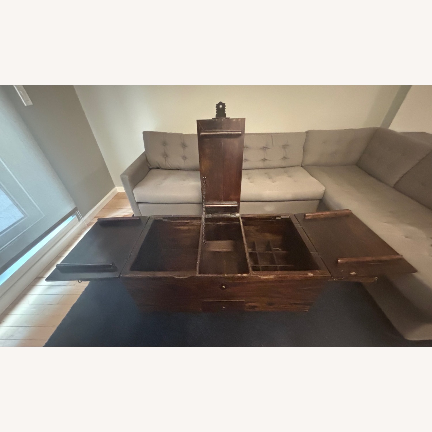 Crate & Barrel Taka Storage Trunk Coffee Table - image-3