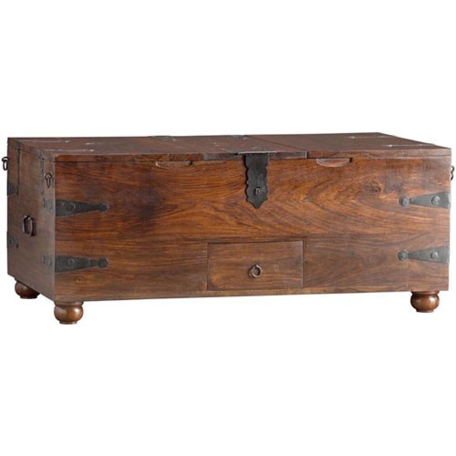 Crate & Barrel Taka Storage Trunk Coffee Table - image-5