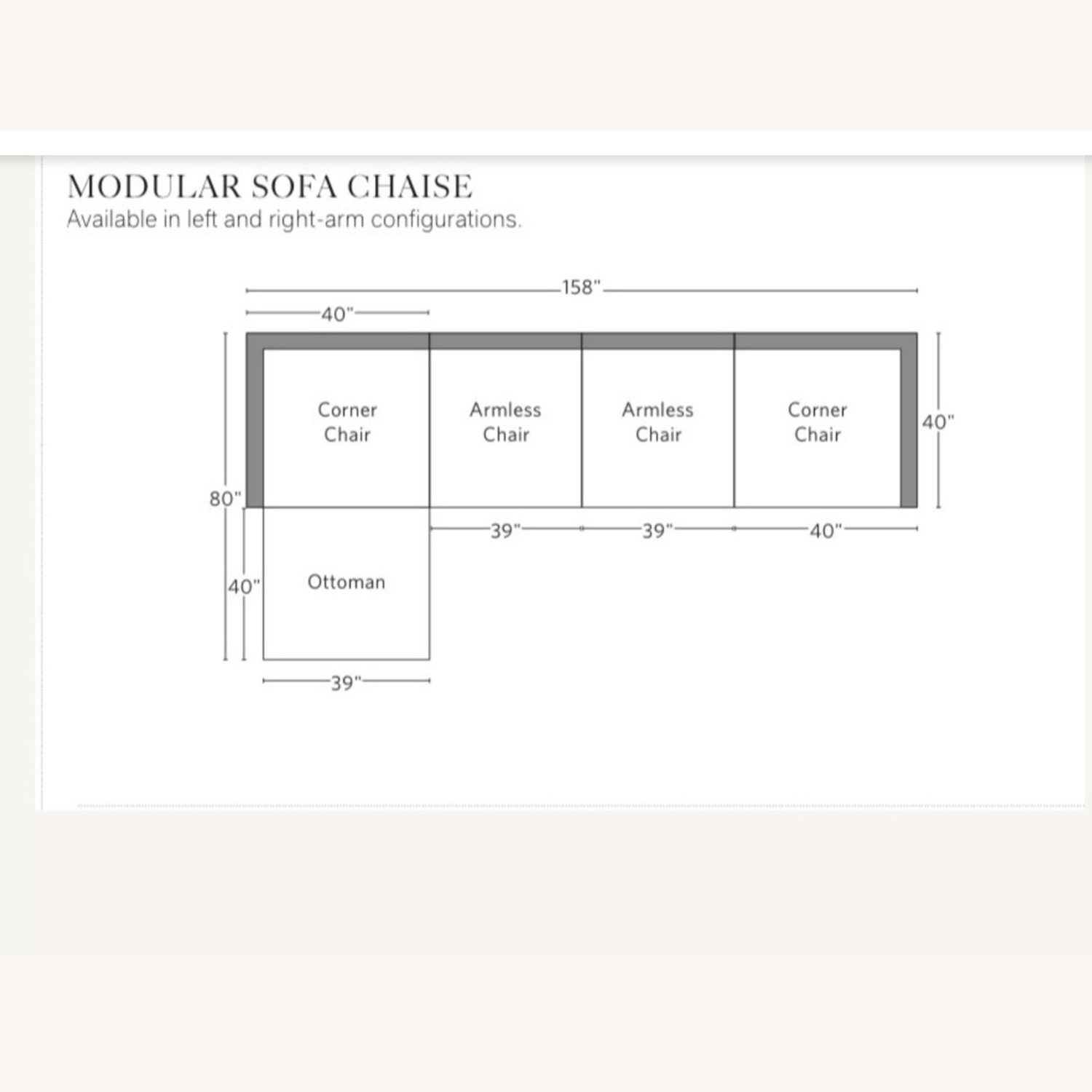 Restoration Hardware Cloud 5 Piece Sectional Sofa  - image-3