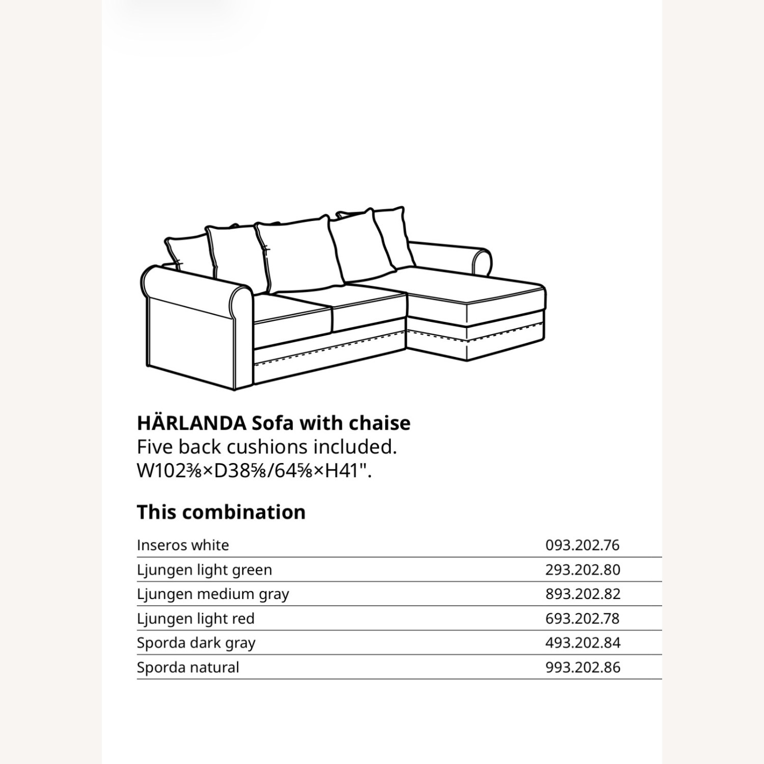 IKEA HARLANDA L Shape Storage Sofa & Ottoman - image-7