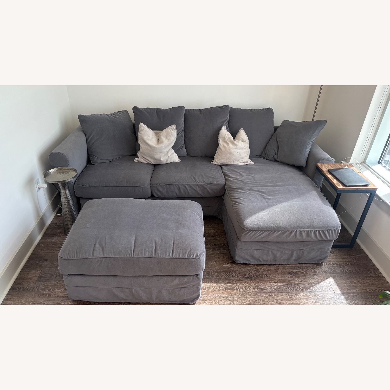 IKEA HARLANDA L Shape Storage Sofa & Ottoman - image-3