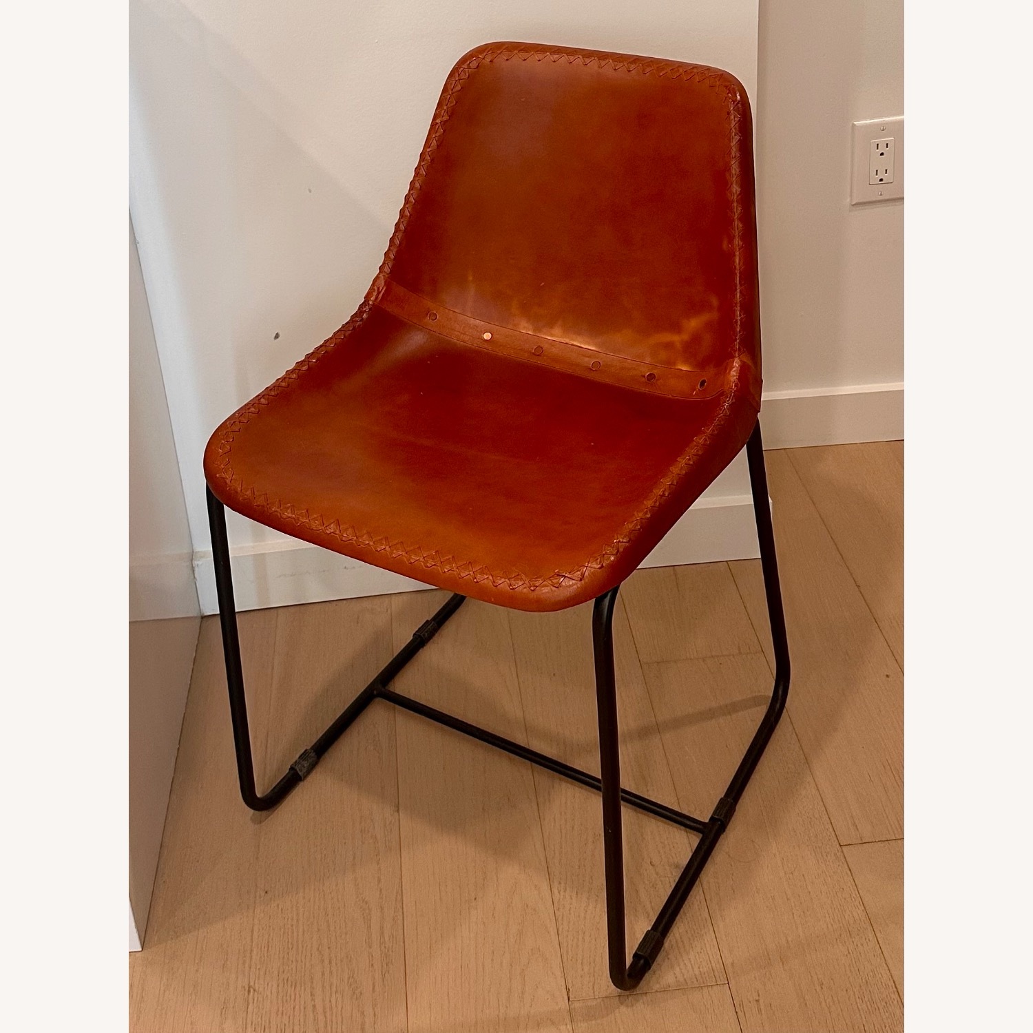 CB2 Roadhouse Dark Brown Leather Accent Chair - image-5