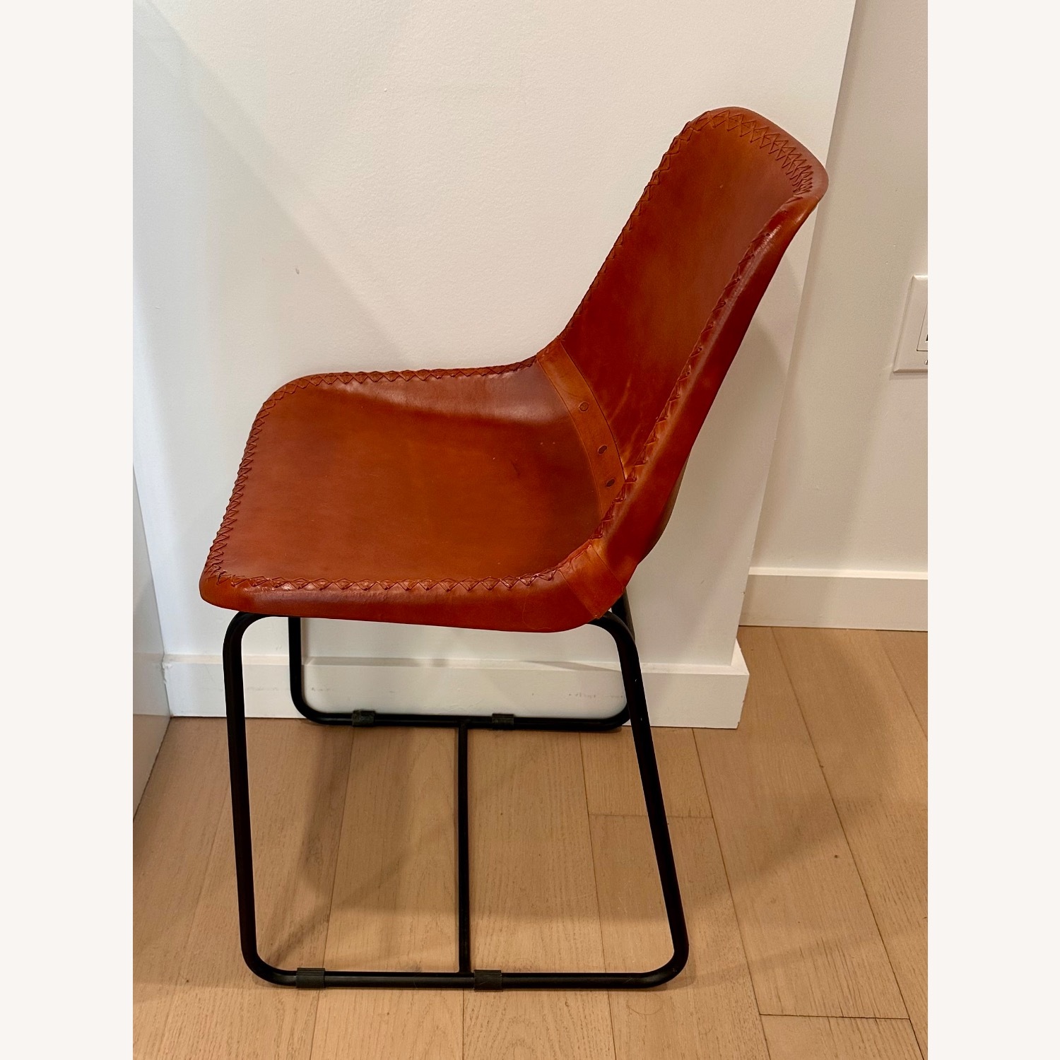 CB2 Roadhouse Dark Brown Leather Accent Chair - image-6