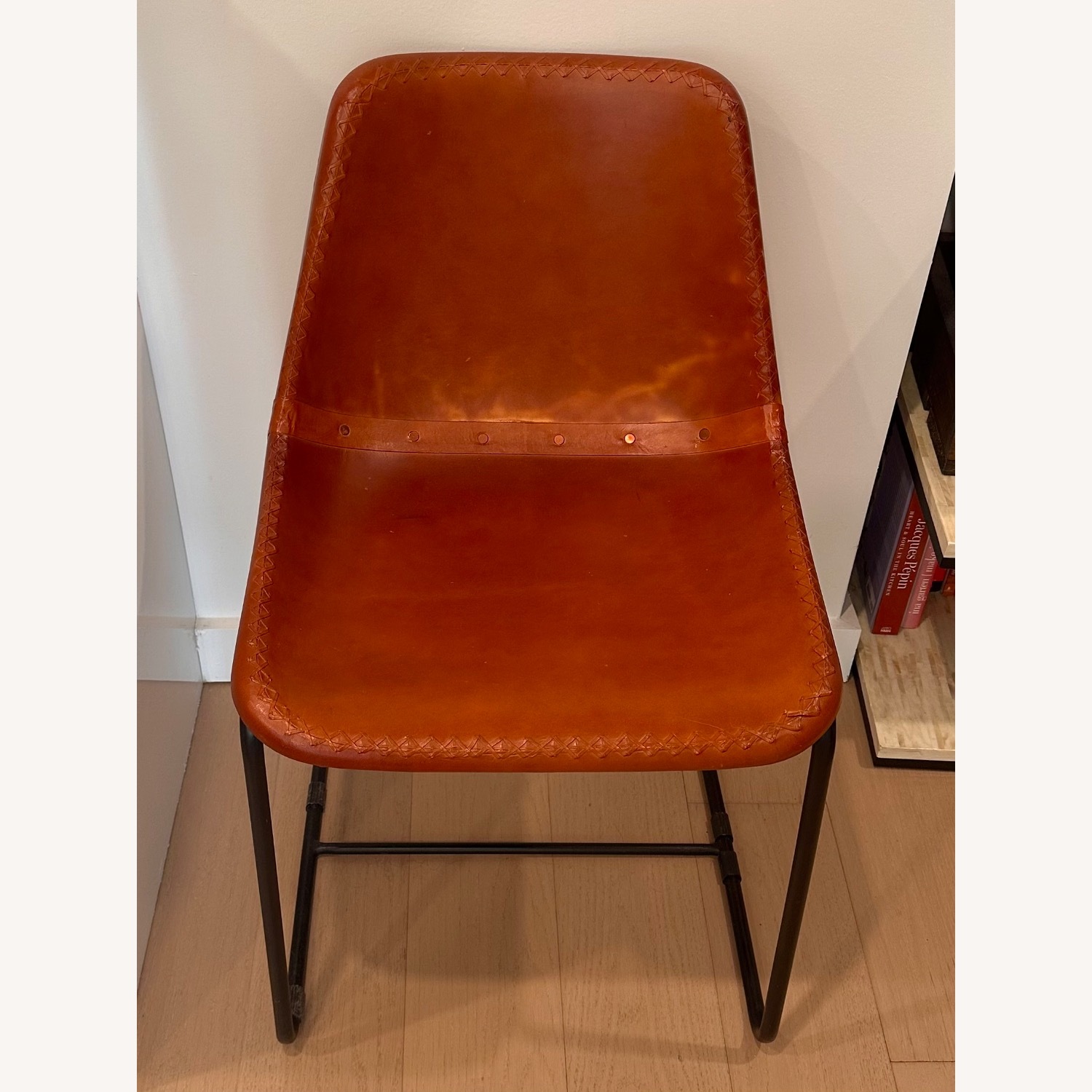 CB2 Roadhouse Dark Brown Leather Accent Chair - image-3