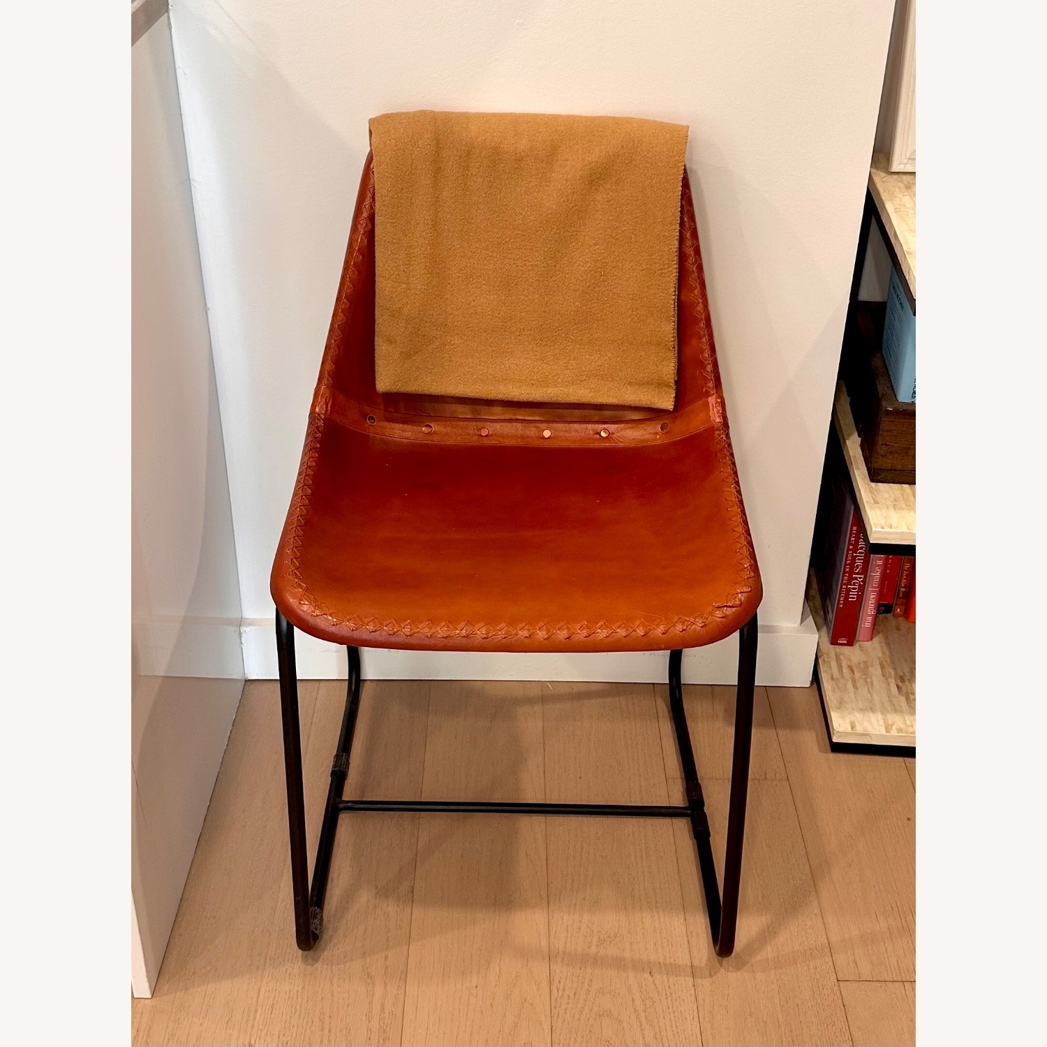 CB2 Roadhouse Dark Brown Leather Accent Chair - image-4