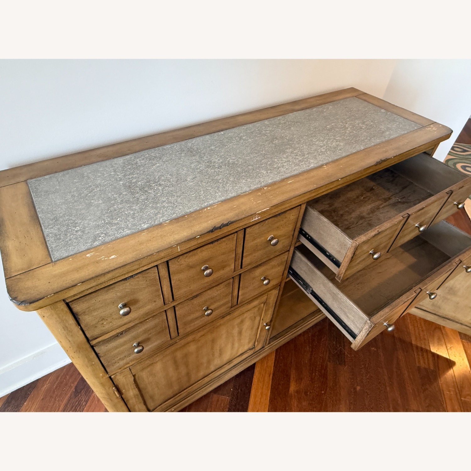 Reclaimed Wood Sideboard w Stone Top - image-5